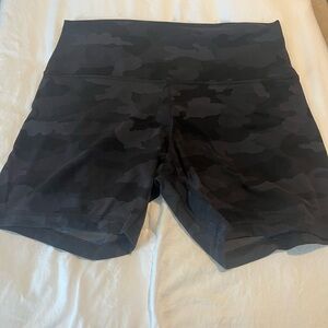 Women's Black Camouflage Shorts